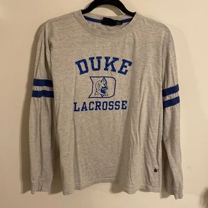 Grey Long Sleeve Duke Lacrosse T-Shirt